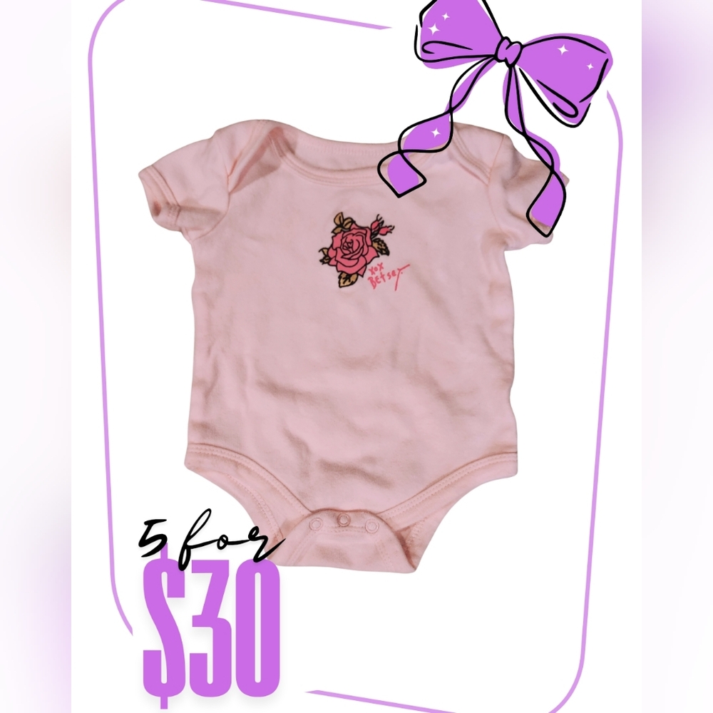 Bestsey Johnson Pink Baby Onesie